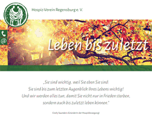 Tablet Screenshot of hospiz-verein-regensburg.de